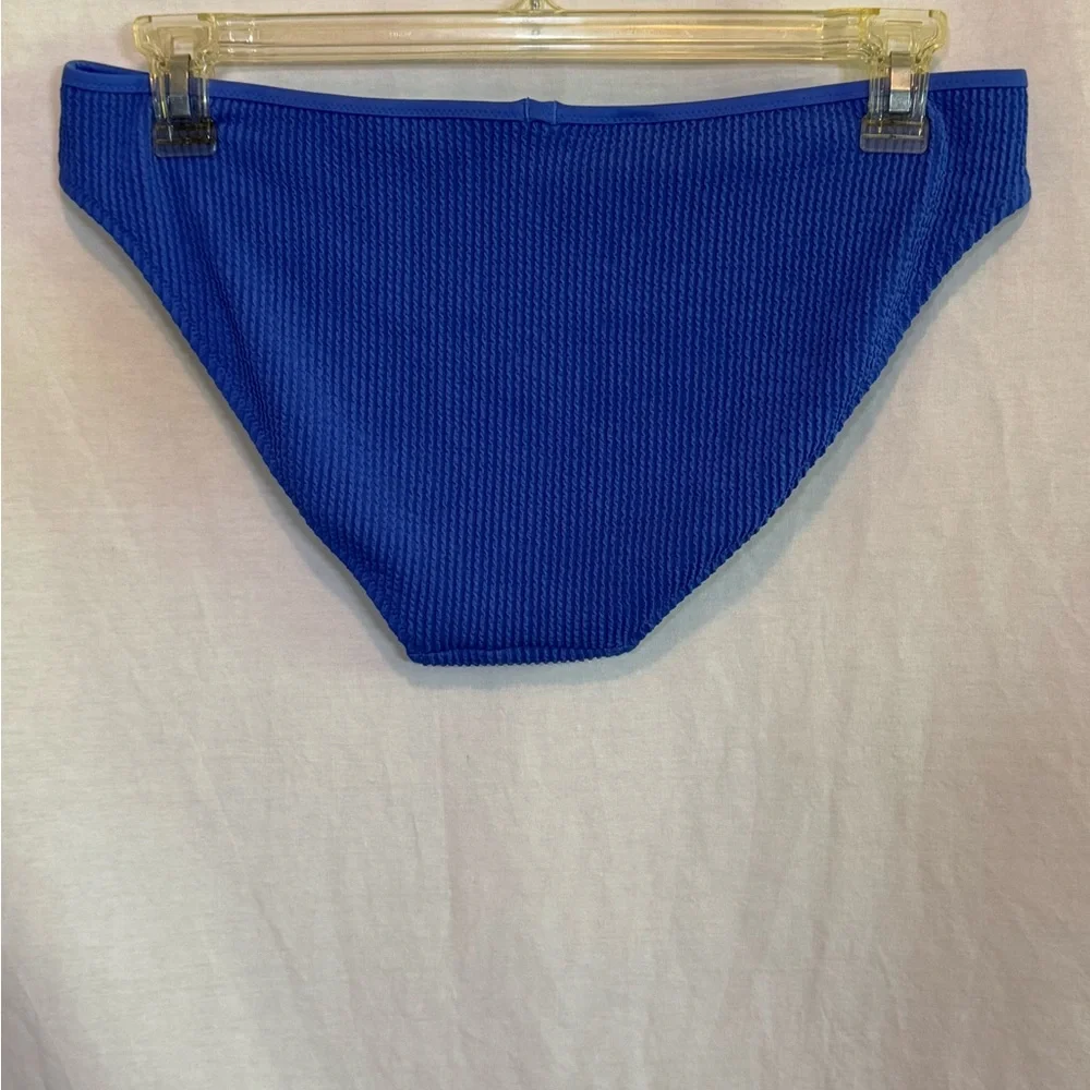 AA-32 Aerie NWT Blue‎ Ribbed Bikini Bottom Lined Summer Swim Wear Size XL